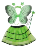 Detský kostým Motýlik+sukňa zelený 3-10 rokov