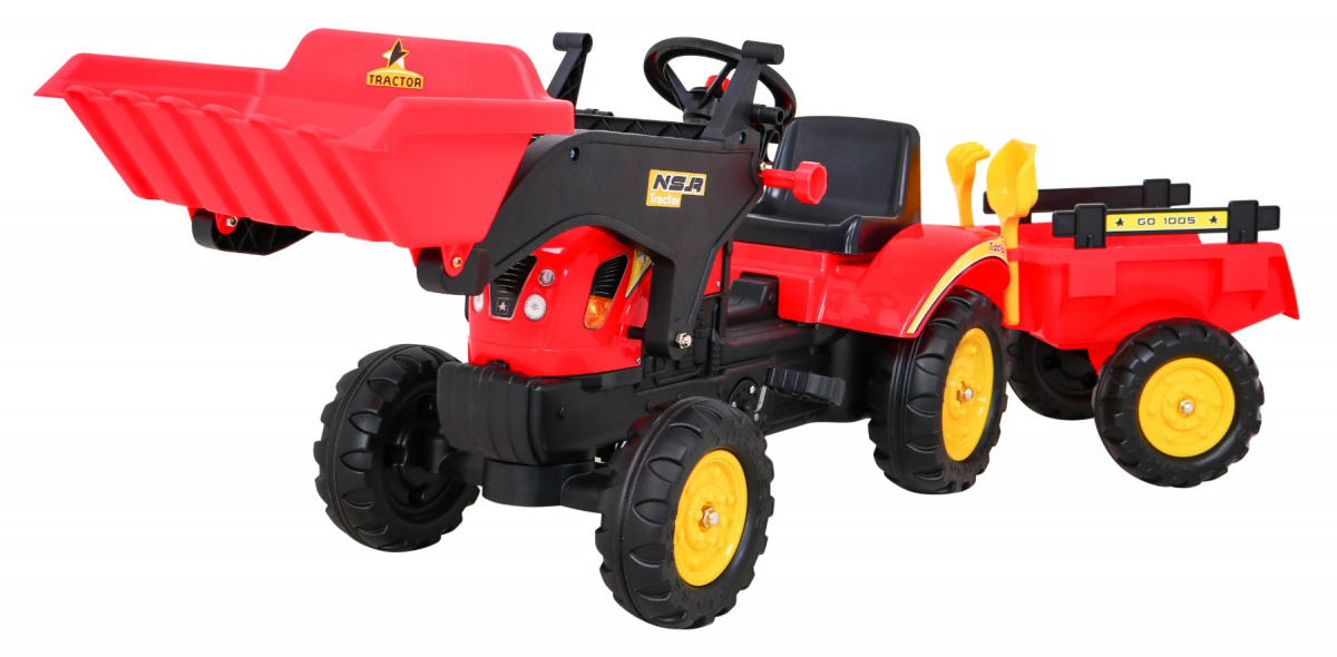 RAMIZ detský šlapací traktor červený