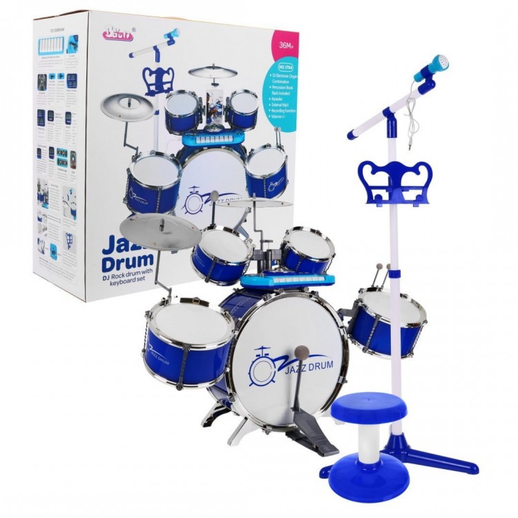 RAMIZ  detské bubny s príslušenstvom - modré