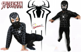 Detský kostým S M L spiderman čierny 