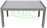 Ramiz hliníkový stôl Polywood sivý