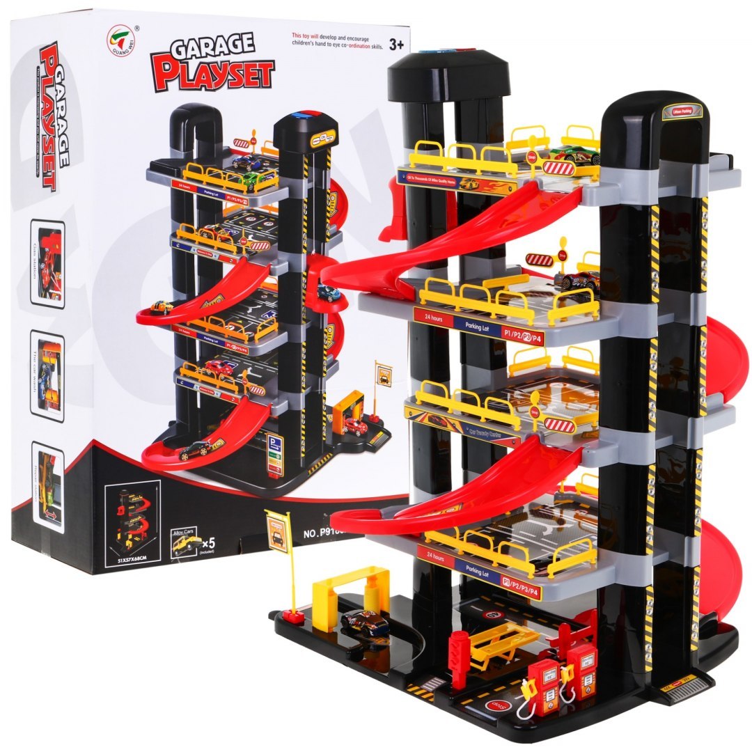 RAMIZ  auto garaž Play set čierna