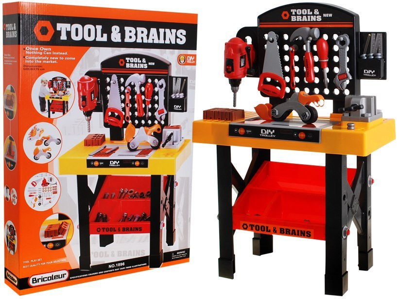 RAMIZ detský stolík s náradím Tool  čierny